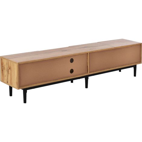 Mobile TV moderno effetto legno con luci LED variabili 175 x 31 x 41 cm HOMVRA (1/5)