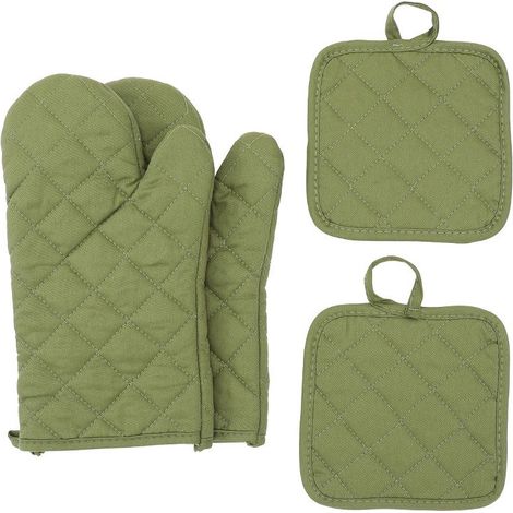Lot de 4 Gants de Cuisine Résistants à la Chaleur – Antidérapants, Idéaux pour Cuisine, Barbecue et Pâtisserie (1/4)