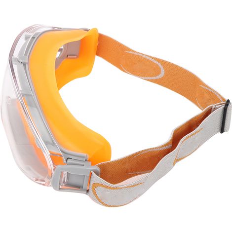 Lunettes de protection industrielle en polycarbonate anti-impact et anti-buée, résistantes à l'usure et au vent (orange) (1/5)