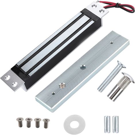 Jeffergarden DC12V 280kg/600Lbs Serrure magnétique électrique Force de maintien Serrure électromagnétique Mode NC sécurisé-DOU