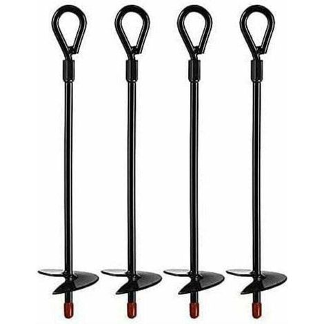 Bodenanker, XU, Hochleistungs-Bodenanker für 5-Zoll-Erdbohrer, Komplettes Bodenanker-Set für Zelte, Markisen, Unterstände, Trampoline und Schaukeln (4-teilig) - KZQ