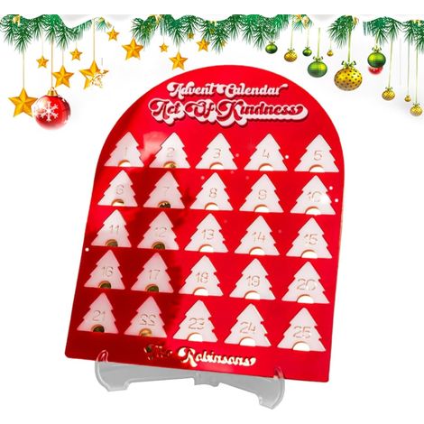 Calendrier De L'Avent 25 Jours De Décoration Centrale Pour L Avent Pièce Maîtresse De Noël En Acrylique pour Adultes Maison Vacances Hiver Salon Chambre Étagère Cheminée (1/5)