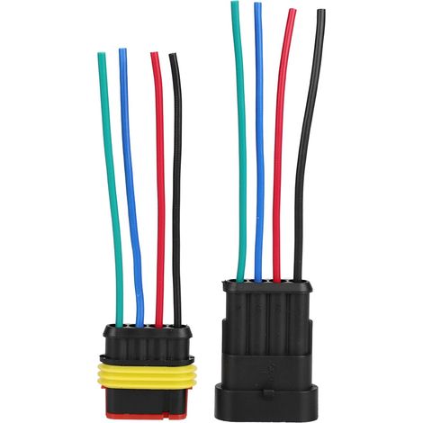 Connecteur électrique étanche à 4 broches pour faisceau de câblage automobile (1/5)
