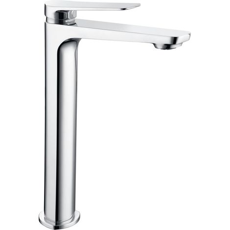 MIce  - Grifo monomando con caño alto para lavabo fabricado en latón - grifo de lavabo caño largo apto para Agua frio/caliente Color Cromo (1/3)