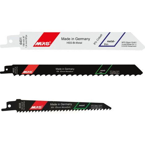Lot de 3 lames de scie - 4035/1-4401/1-4022/1 mm