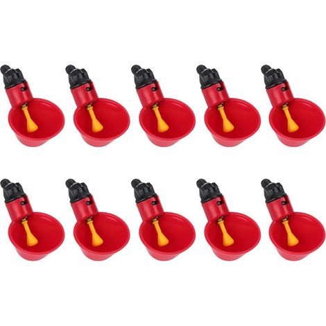 10 Pcs Poulet Automatique Poulet Abreuvoir Volaille Abreuvoir Abreuvoir Abreuvoir Bol d'eau Potable Outil Cage Accessoires (1/5)