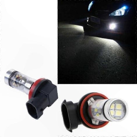 Phare antibrouillard LED blanc pour voiture, ampoules H8/H11 100W, feux de jour, kit complet (1/5)