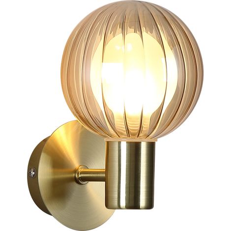 Searchlight Luminsphere Applique murale, laiton, verre champagne IP44 1x G9 (1/5)