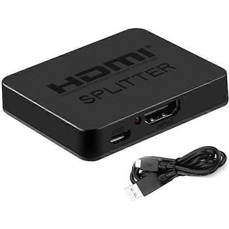 Répartiteur HDMI, 2 entrées et 4 sorties par minute, connecte les décodeurs TV haute définition 4K aux moniteurs et projecteurs.