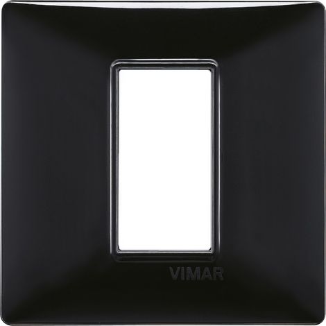 Placca 1M nero per scatola rotonda  Vimar Plana 14641.05