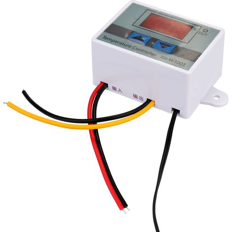 hygromètre-Thermostat XH-W3001 avec affichage digital LCD – Pour aquariums, vivariums, machines à fruits de mer (contrôle et mesure température) – Version NTC10K – Fourni 1 unité (1/5)