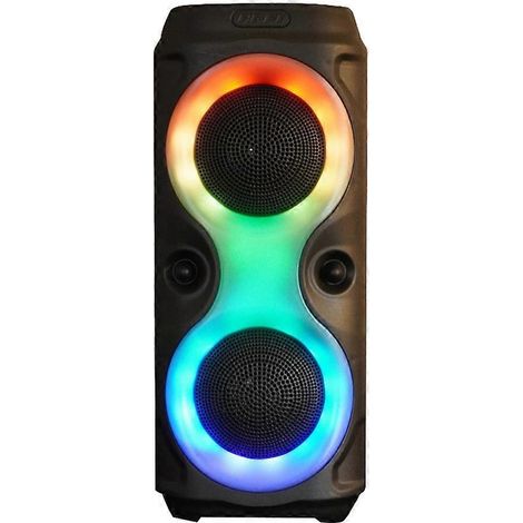 Enceinte Bluetooth sans fil portable et colorée pour l'extérieur, la maison ou le bureau, avec caisson de basses puissant pour karaoké en famille. (1/5)
