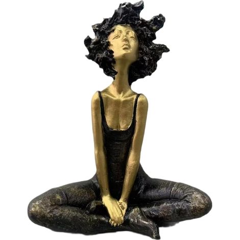 Figurine Fille Décor - Figurines de Bureau Fille Afro Style Moderne - (1/5)