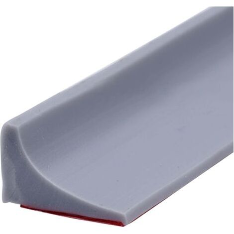 royaluxe-Barrière de douche en silicone flexible gris 2 m, seuil de douche anti-déversement,joint de porte étanche au sol de salle de bain, joint de barrière de porte de douche pliable et système de f (1/5)