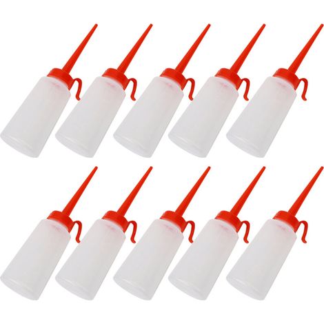 10 Pièces Bouteille d'Huile pour Machine à Coudre avec Embout Long et Double Aiguille en Plastique (1/5)