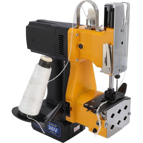 Machine à coudre portable pour sacs, automatique, sans fil, rechargeable, à main, pour la fermeture de sacs de sable et de sacs en PP, prise européenne (1/5)