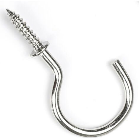 Crochets à œil à vis, vis autotaraudeuses, cintre à visser, crochets à anneau en forme d'oeil avec plaque argentée, 30 pièces