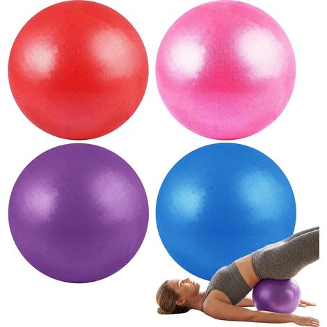 palline da Pilates da 25 cm, piccole palline da ginnastica in PVC con tubo gonfiabile (1/5)