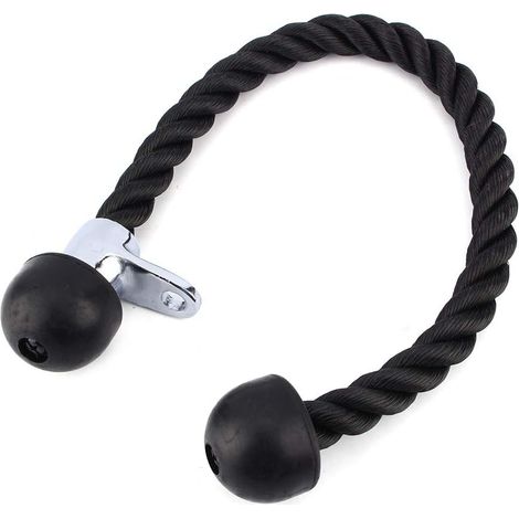 Corde pour triceps biceps, corde de traction en nylon, station de musculation, corde à triceps - Corde à tirer - Multi Gym Sports - Poignée de traction - 70 cm (1/5)