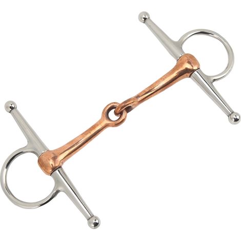 Mors de filet en acier inoxydable à joues pleines pour cheval, 125mm - Équipement d'extérieur équestre (1/5)