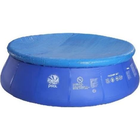 Bâche Protection Piscine Autoportante Ronde 240 Cm - PVC Simple Couche - Bleu - 1 Pièce