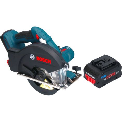 Bosch GKM 18V-50 Professional Scie circulaire portative sans fil pour le métal 18 V 136 mm Brushless + 1x batterie ProCORE 5,5 Ah - sans chargeur