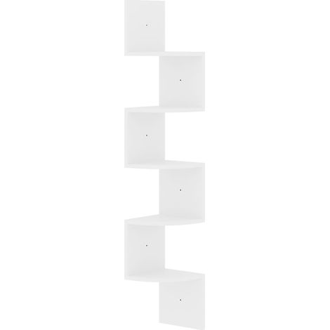 Maison Exclusive - Wand-Eckregal Hochglanz-Weiß 19x19x123 cm Holz