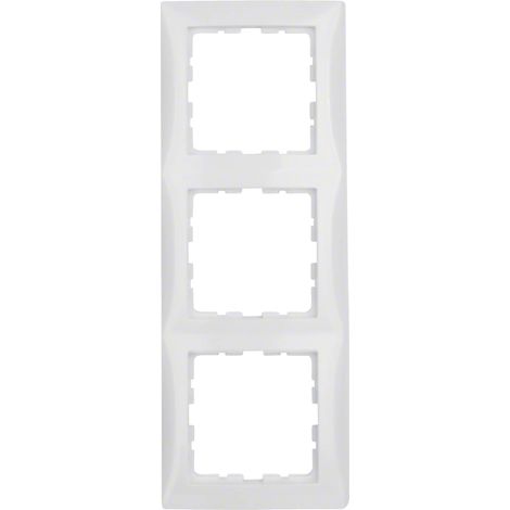 HAGER S1  CADRE 3 ÉLÉMENTS GLOSS BLANC