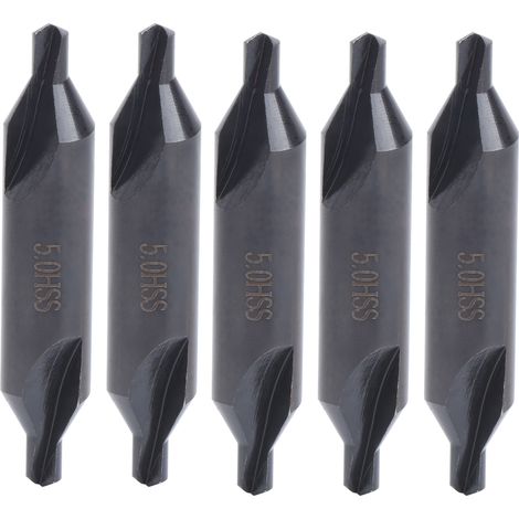 5-teiliges Set Zentrierbohrer aus HSS für Fräsmaschinen, 5-mm-Positionierwerkzeuge