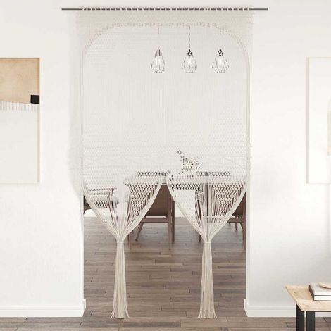 Makramee-Gardine 140 x 240 cm aus Baumwolle (1/5)