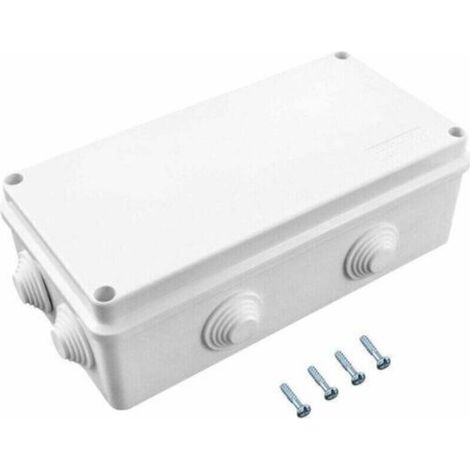 Junction box, IP65 in ABS plastic, external waterproof, White, 200 x 100 x 70 mm (1/4)