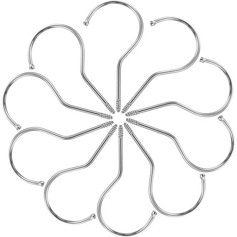 10 crochets à vis, plastique, pour suspension et rangement (1/5)