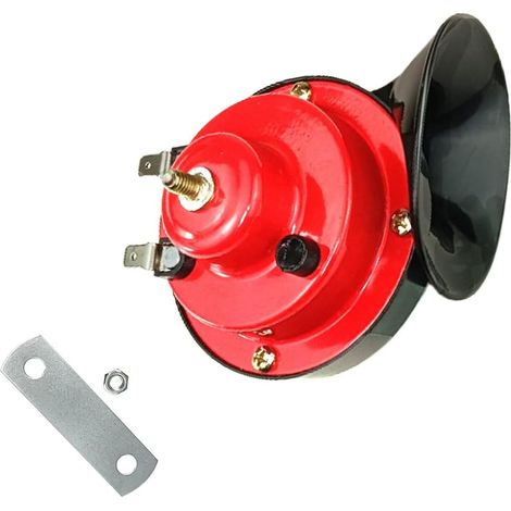 Clacson per camion, clacson universale per auto, clacson a chiocciola da 12 V, clacson elettrico ad aria compressa per auto, clacson per motocicletta, clacson universale per motocicletta (rosso)