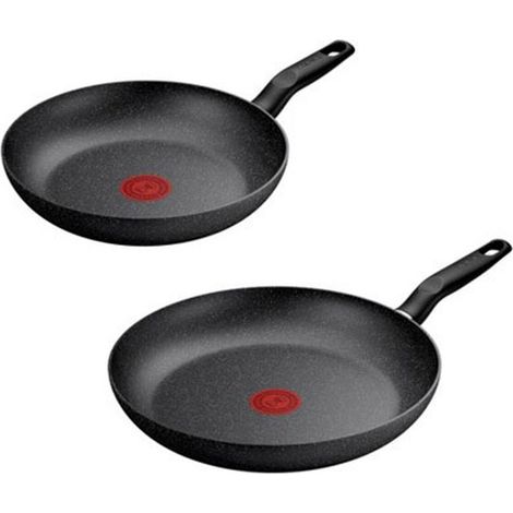 Pfanne Tefal DARK ESSENTIAL Schwarz Aluminium Ø 24 cm Ø 28 cm 2 Stücke (2 Stück)