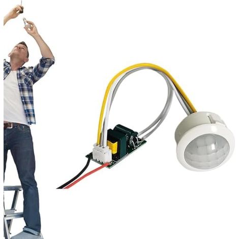 Commande par détecteur de mouvement pour éclairage de plafond Bouton mural avancé activé par mouvement, contrôleur de détection de mouvement intérieur adapté au salon, H (1/5)
