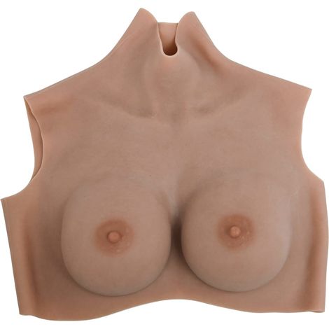 Plastron en silicone marron pâle coupe D CFW31125 (1/5)