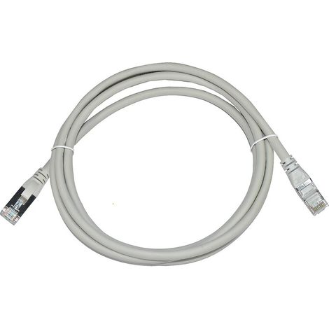 Cordon de brassage gris 4 paires RJ45 FTP PVC Cat.6 longueur 1 m - ID CABLES