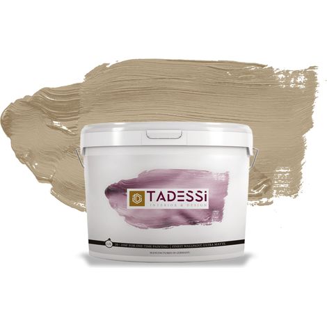 TADESSI Color Vista Wandfarbe Grün - Haselnuss Mocha - Matte Dispersionsfarbe - Innenfarbe für Wand und Decke