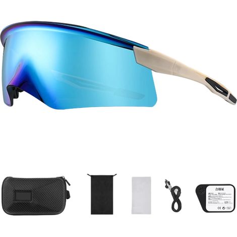 Lunettes de moto hautes avec verres résistants au vent et protection UV400 pour le cyclisme en plein air (1/5)