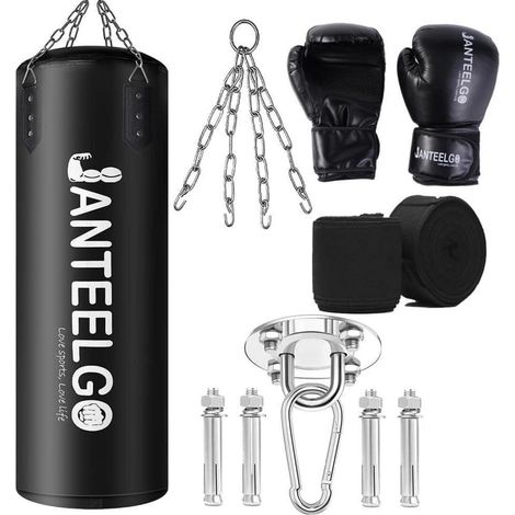 Boxsack 100cm ungefüllt mit Kette und Haken für Erwachsene & Jugendliche (1/5)