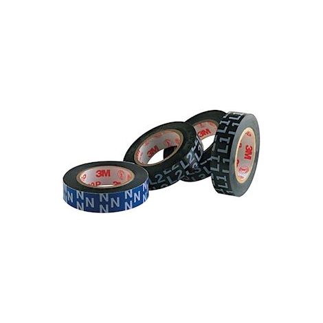 3M – Ruban adhésif vinyle 15mm x 10m – Résistant à la corrosion – Non propagateur de flamme – 80488