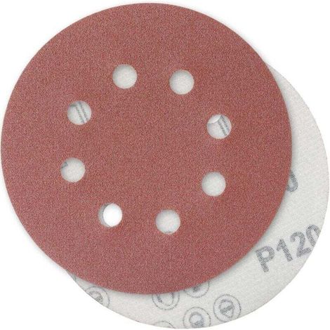120 Disque de Ponçage Disques Abrasifs Grain Taille de 125mm Idéal pour Poncer/Polir/Dérouiller HSDPS5M100, Lot de 100