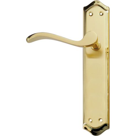 Manilla zamak curva handlock con placa oro mate (1/2)