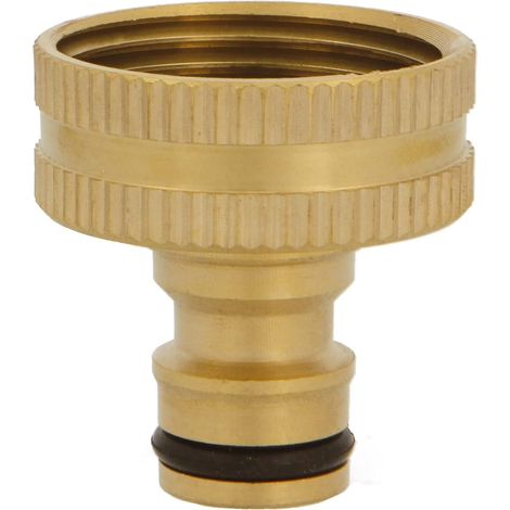 1 Adaptateur Robinet 1/2 Pouces, Laiton, Connexion Rapide, Résistant Corrosion, Jardinage (1/4)