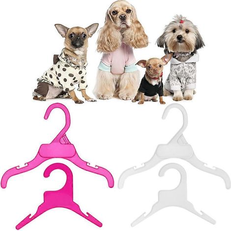 Lot de 10 cintres en plastique pour vêtements et costumes d'animaux - Rose rouge (1/4)