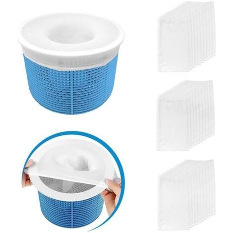 Skimmerfilter, 30 Stück, Skimmersocken für Schwimmbecken, perfekter Filterschutz für Skimmerkörbe (1/5)