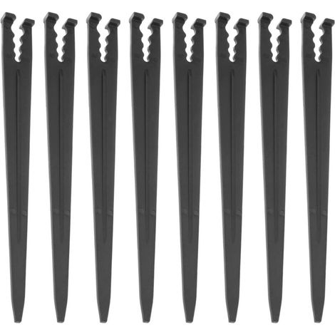 150 Stück Kunststoff-Bewässerungspfähle zur Unterstützung von Tropfbewässerungsanlagen, Ersatzteil für Gartenbeete und Rasenflächen, 143 cm, Schwarz (1/4)