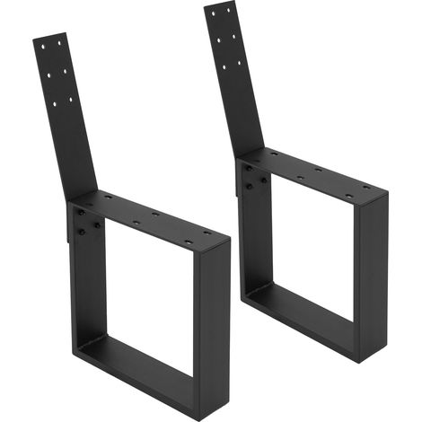 ML-Design 2 Stück Bankbeine aus Stahl massiv 40x78,5cm Schwarz Bankgestell aus Metall mit Rückenlehne für Außenbereich, DIY Gartenbank, stabil wetterfest rostfrei, Bankkufen Bankfüße Parkbank Sitzbank (1/5)