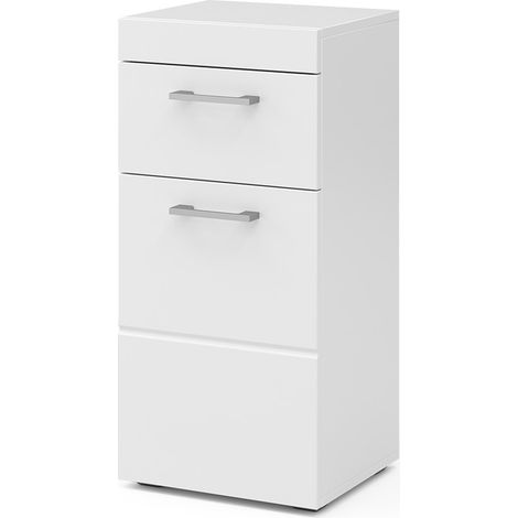 Mobiletto bagno Luna, Bianco, 37 x 79 cm, Vicco