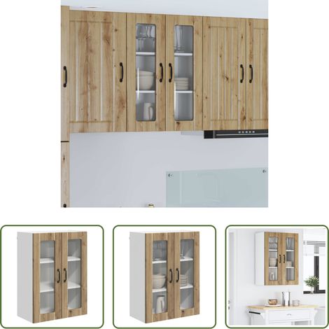 Küchenwandschrank - Küchenschrank Artisan-Eiche 60 x 31 x 80 cm Holzwerkstoff (1/5)